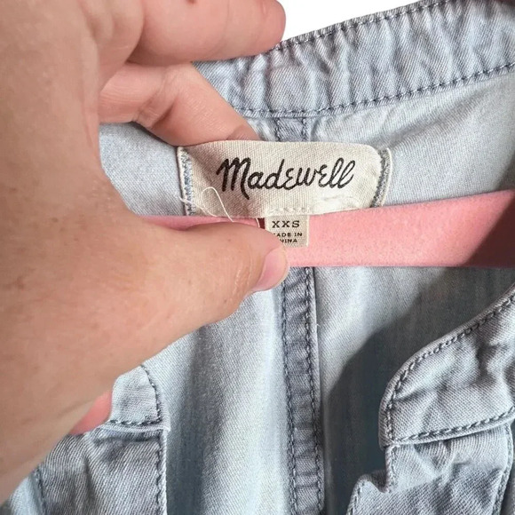 Madewell Oversized Denim Popover Top Sz. XXS - Picture 11 of 11